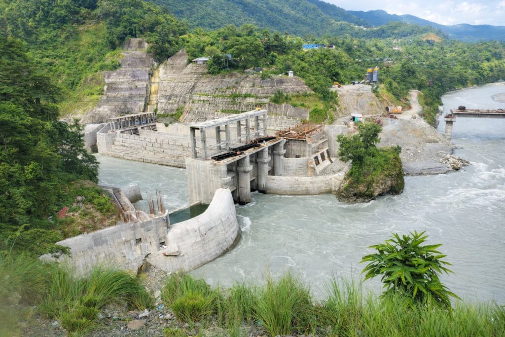 The site of the Seti Khola power station project in Gandaki Province, around 130 km west of the Nepalese capital, Kathmandu.
