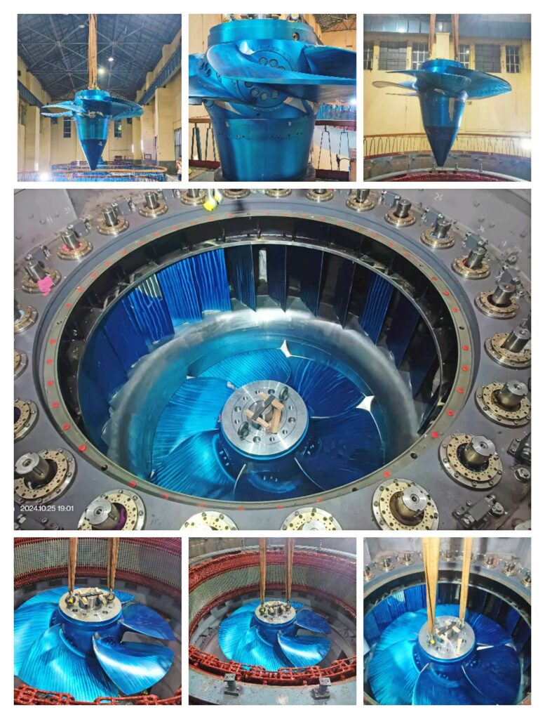 Figure 7: Installation of the new turbine at the plant