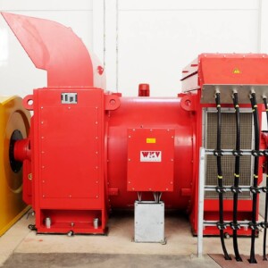 WKV High Efficiency Generator designed for 6,100kVA, 6,6kV and 1,000rpm. KW Makari Gad Generator