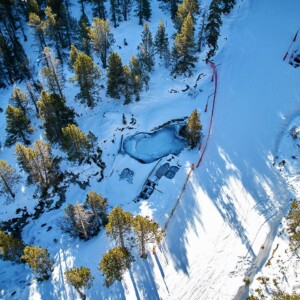 Water that had previously only been used for making artificial snow had to be discharged before construction work could proceed. An all-new building for the new power station was put up at the same site. Kraftwerk Grau Roig Wasserfassung