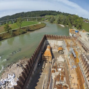 Mitterfelner supplied the requisite special formwork for the new high-profile Großweil shaft power plant in Bavaria. Schachtkraftwerk Großweil Deutschland Mitterfelner