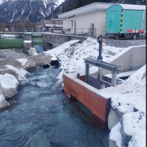 Exit area of the fish pass Wasserfassung Vallember Stahlwasserbau